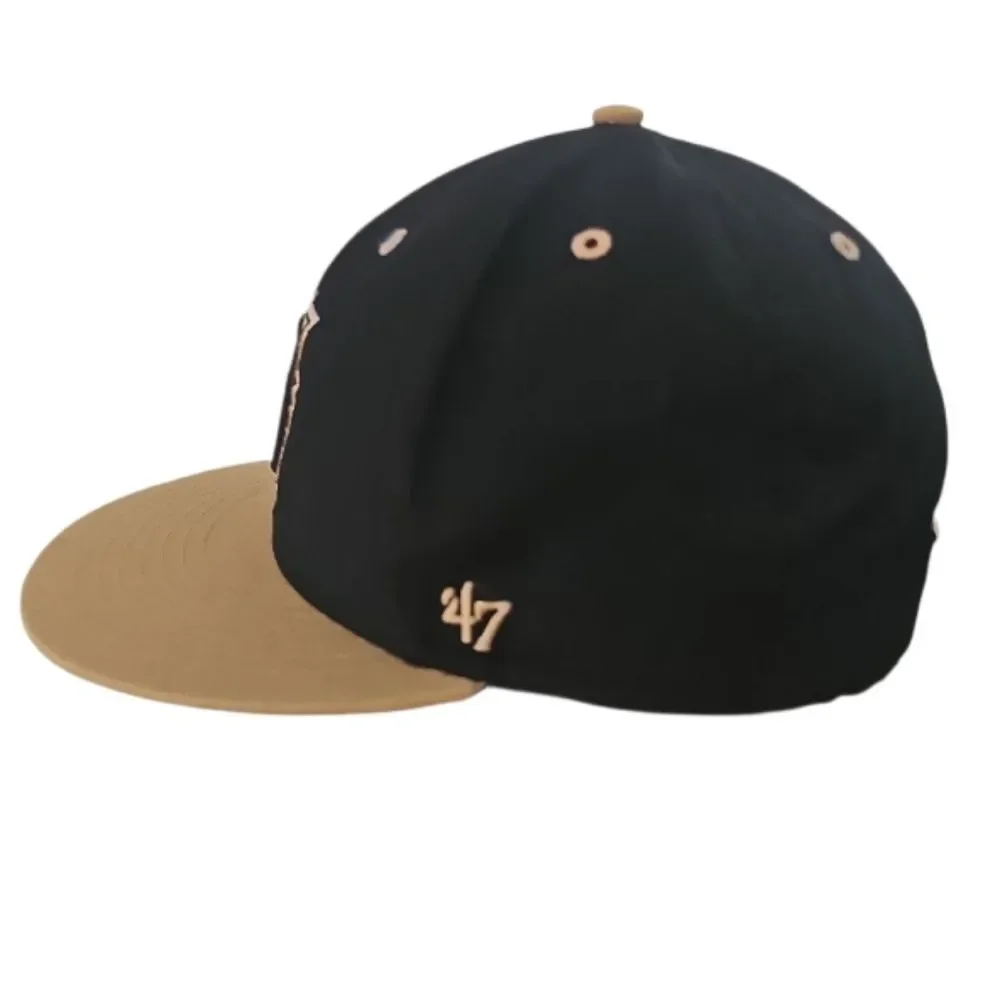 Jacksonville Suns Youth Snapback Hat 47 Brand MiLB Black Khaki Baseball Cap